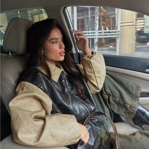 brand new princess polly leather bomber jacket xxs with tags